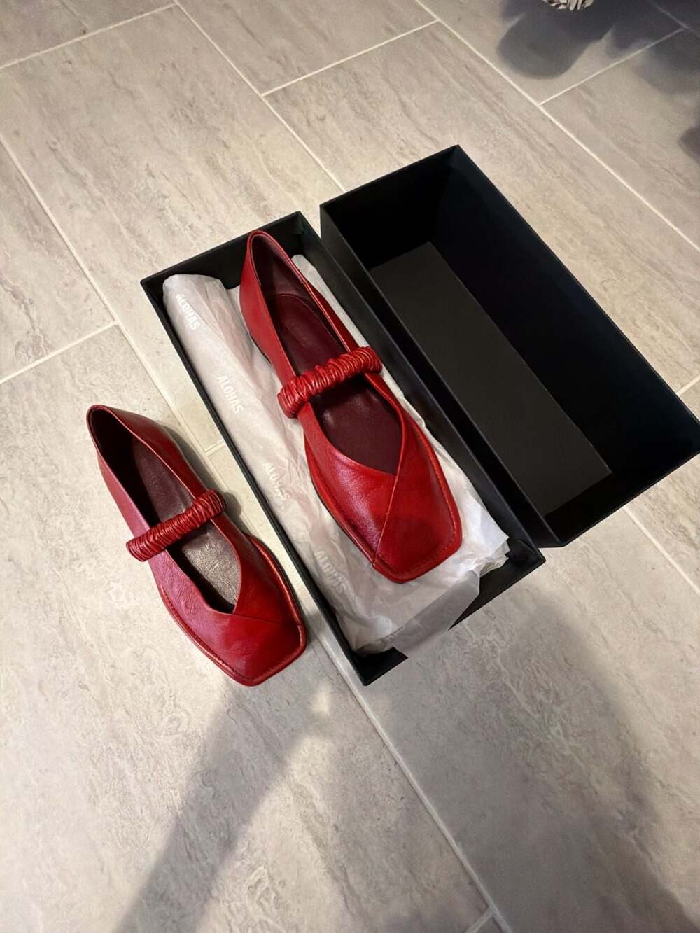 Alohas Lautan Leather Ballet Flat in Red - Picture 6 of 6